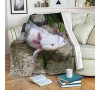 ZHXXFD Axolotl Throw Blanket,3D Printed Flannel Fleece Blanket Kids Boys Girls,Fluffy Soft Warm Thermal Thick Blanket Throw For Sofa Bed,Winter Single Blankets For Adults Child,150X200CM(W382)