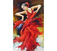 ZHXXFD Dancer Paint By Numbers for Adults with Frame,Adult Paint By Numbers Canvas Kits Beautiful Woman Girl - 40X50Cm,DIY Acrylic Oil Painting Kit Art,Painting By Numbers for Beginner,A22