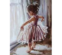 ZHXXFD Dancer Paint By Numbers for Adults with Frame,Adult Paint By Numbers Canvas Kits Beautiful Woman Girl - 40X50Cm,DIY Acrylic Oil Painting Kit Art,Painting By Numbers for Beginner,A1