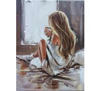 ZHXXFD Dancer Paint By Numbers for Adults Without Frame,Adult Paint By Numbers Canvas Kits Beautiful Woman Girl - 40X50Cm,DIY Acrylic Oil Painting Kit Art,Painting By Numbers for Beginner,A6