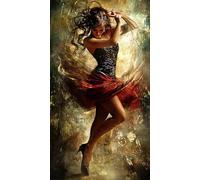 ZHXXFD Dancer Paint By Numbers for Adults Without Frame,Adult Paint By Numbers Canvas Kits Beautiful Woman Girl - 40X50Cm,DIY Acrylic Oil Painting Kit Art,Painting By Numbers for Beginner,A23