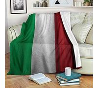 ZHXXFD Italian Flag Throw Blanket,3D Printed Flannel Fleece Blanket Kids Boys Girls,Fluffy Soft Warm Thick Blanket Throw For Sofa Bed,Winter Single Blankets For Adults Child,100X130CM(W232)