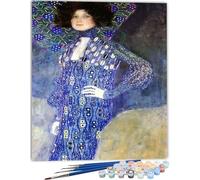 ZHXXFD Paint by Numbers for Adults Gustav Klimt Famous Paintings,Paint by Numbers for Children Canvas Woman,DIY Paint by Numbers Kits for Adults Beginners,with Frame 40X50Cm,A12