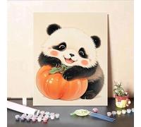 ZHXXFD Paint by Numbers Kits for Adults Animals Panda Rabbit Fruits Dog Without Frame 40X50Cm DIY Oil Acrylic Painting by Numbers Kits for Beginners Canvas Lotus Chicken Bird,A18