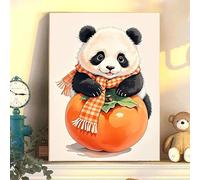 ZHXXFD Paint by Numbers Kits for Adults Animals Panda Rabbit Fruits Dog Without Frame 40X50Cm DIY Oil Acrylic Painting by Numbers Kits for Beginners Canvas Lotus Chicken Bird,A16