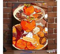 ZHXXFD Paint by Numbers Kits for Adults Kitchen Cake Bread Toast Fruit Without Frame 40X50Cm DIY Oil Acrylic Painting by Numbers Kits for Beginners Canvas Landscape,A23