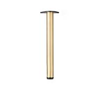 ZhXXQiMao 1pcs Furniture Legs, Kitchen Unit Legs, Table Legs, Stainless Steel, Brushed Gold, 120cm, Adjustable 30mm
