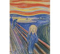 Zhyaunz 5D DIY Diamond Painting Edvard Munch The Scream Paint by Numbers Kits for Adult and Kids Diamond Embroidery Arts Craft Rhinestone 30x40cm