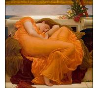 Zhyaunz 5D DIY Diamond Painting Kits Frederic Leighton Flaming June Classical Embroidery Rhinestone Round Mosaic Paint by Numbers Kits Decor Gift 30x40cm