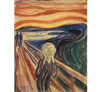 Zhyaunz DIY 5D Diamond Painting Edvard Munch The Scream Embroidery Cross Stitch Rhinestone Full Round Drill Mosaic Art Decor 40x50cm