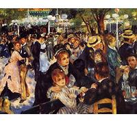 Zhyaunz Pierre-Auguste Renoir Ball on The Moulin Rouge DIY 5D Mosaic Diamond Painting Kits Embroidery Cross Stitch Full Round Craft Art Gift 40x50cm