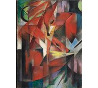 Zhyaunz The Fox Franz Marc - DIY 5D Diamond Painting Kits Cross Stitch Embroidery Full Round Craft Art Gift 40x50cm