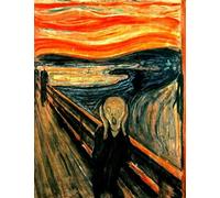 Zhyaunz The Scream - DIY 5D Diamond Painting Kits - Edvard Munch - Cross Stitch Embroidery Full Round Craft Art Gift 40x50cm