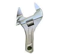 ZHYIBDE Ultra-Thin Adjustable Wrench with Large Opening, Short Handle Mini Monkey Spanner, Rubber Coated Grip for Bathroom Plumbing Tool(8inch 185mm)