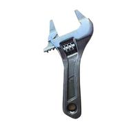 ZHYIBDE Ultra-Thin Adjustable Wrench with Large Opening, Short Handle Mini Monkey Spanner, Rubber Coated Grip for Bathroom Plumbing Tool(5inch 140mm)