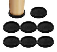 ZHYOPING 8PCS Rubber Furniture Castor Cups 63mm / 2.48 Inch, Non Slip Furniture Pads, Round Carpet Protector Coasters, Sofa Chair Feet Floor Protectors for Wooden Floors, Bed Cabinet Base Pads