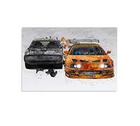 ZHYU JDM Sport Car Poster The Fast And The Furious Canvas Art Poster and Wall Art Picture Print Modern Family bedroom Decor Posters 20x30inch(50x75cm)