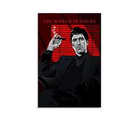 ZHYU Scarface Movie Poster The World Is Your Tony Montana Canvas Art Poster and Wall Art Picture Print Modern Family bedroom Decor Posters 08x12inch(20x30cm)