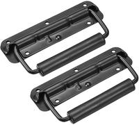 ZHYUAN 2 x box handles, stainless steel handle, spring handle, 100 mm, folding box handle, replacement folding handles for boxes, tool boxes, doors, storage bins