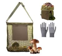 ZHYUAN Adjustable Collector Bag, Equipped with Gloves, Fruit Picking Bag, Mushroom Hunting Bag, Mushroom Food Bag, Harvest Collection Bag, Suitable for Hiking, Camping and Outdoor Activities
