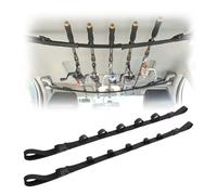 ZHYUAN Pack of 2 Fishing Rod Holder Straps, Adjustable, Car Rod Stand, Fishing Rod Holder, 5 Holes, Adjustable Car Fishing Rod Holder, Universal Holder, Suitable for Cars, Vans, Trucks
