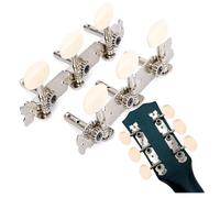 ZHYUAN Pack of 4 Guitar Machine Heads Buttons, Mechanical Tuning Pegs for Guitar, Guitar Strings Tuning Pegs, Classical Guitar Tuning Pegs, for Classical Guitar