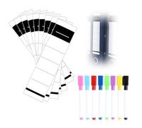 ZHYUAN Pack of 58 Self-Adhesive Folder Labels, Folder Labels, Folder Spine Stickers, Folder Spine Self-Adhesive Wide, Folder Spine Labels, with Magnetic Whiteboard Marker