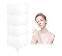 ZHYUAN Silicone Breast Pads, Anti-Wrinkle Pads, Anti-Wrinkle Pads, Anti-Wrinkle, Reusable Silicone Pads Against Chest Wrinkles, Reusable, Breast-Friendly, Transparent, Self-Adhesive Pack of 4