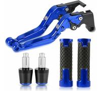 zhyubnd Motorcycle Handlebar Grips Clutch Brake Lever Set for Suzuki Burgman 650 400 125 200 250 AN650 AN400 AN125 AN200 Adjustable Brake Clutch Lever Handle Hand Grips End