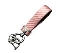 zhyubnd Motorcycle Keychain Carbon Fiber Pattern Leather Rope Key Ring for KYMCO DownTown 350 300i Xciting 250 CK250T 300 CK300T 400 500RI S400 K-XCT With Anti-lost D-ring