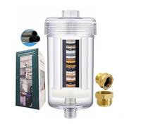 ZHYUUAX 1 Micron ACF Washing Machine Water Filter, Washer Water Filter System, For Washing Machine, Faucet, > 99.5% Removal of Chlorine Fluoride, Heavy Metals, Odor, Reusable Carbon Shower Filter