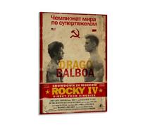 ZHYUZW Rocky IV Rocky Balboa VS Ivan Drago Fight Poster Canvas Poster Wall Art Decor Living Room Bedroom Decoration Posters 12x18inch(30x45cm) Frame-style