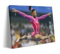 ZHYUZW Simone Biles Print Gymnastics Poster Canvas Poster Wall Art Decor Living Room Bedroom Decoration Posters 08x12inch(20x30cm) Frame-style