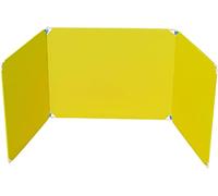 ZHYX Desk Divider, Privacy Desk Panel, Protective Screen, U-Shaped splic, Multipurpose Foldable Partition Baffle,Strong and Durable for Apply to School Office Library(45 cm x 35 cm x 35 cm) (Yellow)
