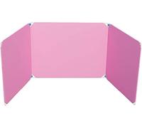 ZHYX Desk Divider, Privacy Desk Panel, Protective Screen, U-Shaped splic, Multipurpose Foldable Partition Baffle,Strong and Durable for Apply to School Office Library(45 cm x 35 cm x 35 cm) (Pink)