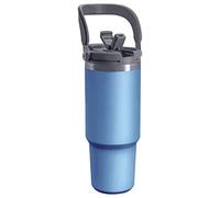 ZHZHLED 30 oz Tumbler with 2-in-1 Lid, Vacuum Insulated Water Bottle with Handle and Flip Straw, Double Wall Stainless Steel Coffee Cup Travel Mug Leak Proof, Hot for 12 Hours Cold for 24 Hours