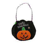 Zhzrche Halloween Pumpkin Candy Bags, Trick or Treat, Pumpkin Buckets Holder Handbag, Black, S