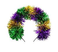 Zhzrche Tinsel Flapper Headbands Mardi Gras Hairband Prom Dancer Headpiece for Party Carnivals Headwear