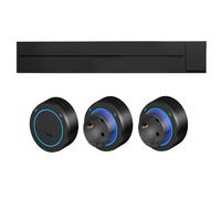 ZHZWwansuGE 8000W 32A Power Rail Socket, 40-100cm Power Rail (With Switch) + Ada-pter (With Blue Ambient Light), Wall-Mounted Power Socket, For Living Room, Kitchen, Office C-40cm