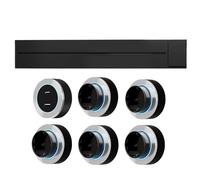 ZHZWwansuGE 8000W 32A Power Rail Socket, 40-100cm Power Rail (With Switch) + Ada-pter (With Blue Ambient Light), Wall-Mounted Power Socket, For Living Room, Kitchen, Office H-75cm