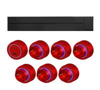 ZHZWwansuGE 8000W 32A Power Rail Socket, 40-100cm Power Rail (With Switch) + Ada-pter (With Blue Ambient Light), Wall-Mounted Power Socket, For Living Room, Kitchen, Office E-80cm