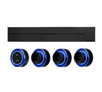 ZHZWwansuGE 8000W 32A Power Rail Socket, 40-100cm Power Rail (With Switch) + Ada-pter (With Blue Ambient Light), Wall-Mounted Power Socket, For Living Room, Kitchen, Office G-50cm