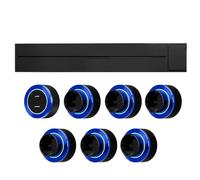 ZHZWwansuGE 8000W 32A Power Rail Socket, 40-100cm Power Rail (With Switch) + Ada-pter (With Blue Ambient Light), Wall-Mounted Power Socket, For Living Room, Kitchen, Office G-80cm