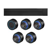 ZHZWwansuGE 8000W 32A Power Rail Socket, 40-100cm Power Rail (With Switch) + Ada-pter (With Blue Ambient Light), Wall-Mounted Power Socket, For Living Room, Kitchen, Office C-60cm