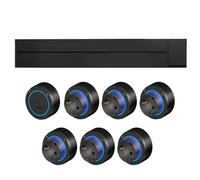 ZHZWwansuGE 8000W 32A Power Rail Socket, 40-100cm Power Rail (With Switch) + Ada-pter (With Blue Ambient Light), Wall-Mounted Power Socket, For Living Room, Kitchen, Office C-80cm