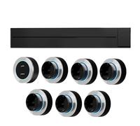 ZHZWwansuGE 8000W 32A Power Rail Socket, 40-100cm Power Rail (With Switch) + Ada-pter (With Blue Ambient Light), Wall-Mounted Power Socket, For Living Room, Kitchen, Office H-80cm