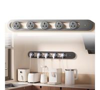 ZHZWwansuGE 8000W 32A Power Rail, With 4/5 Movable Universal Three-Prong Adapters, Energy-Saving Power Socket With Switch, For Living Room, Kitchen, Office C-70cm