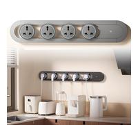ZHZWwansuGE 8000W 32A Power Rail, With 4/5 Movable Universal Three-Prong Adapters, Energy-Saving Power Socket With Switch, For Living Room, Kitchen, Office C-50cm