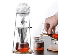 ZHZWwansuGE Cold Brew Drip Coffee Maker, Pour-Over Cold Brew Tea Dripper, 400ml Capacity, Adjustable Flow Rate/Reusable, Slow Drip Technology, For Home, Coffee Shop B