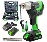 ZHZWwansuGE Electric Flaring Tool, Copper Tube Flaring Tool Kit, 45° Eccentric Tube Flaring Tool, With Pipe Cutter And Deburrer, Metric And Imperial 2-In-1, 5 Seconds Fast Flaring Of Copper Tube